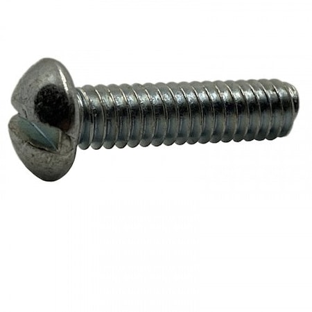 #6-32 X 1/4 In Slotted Round Machine Screw, Plain Steel